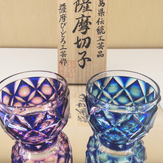 有魅力的玻璃杯，"萨摩玻璃块"